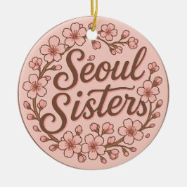 Seoul Sisters Korea Reise Erinnerungs Keramik Orna Ornament