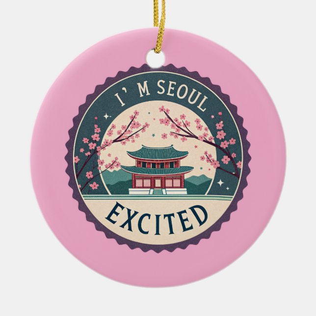Seoul Sisters Korea Travel Memory Ceramic Ornament (Vorne)