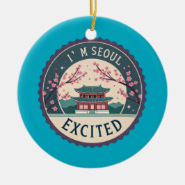 Seoul Sisters Korea Travel Memory Ceramic Ornament
