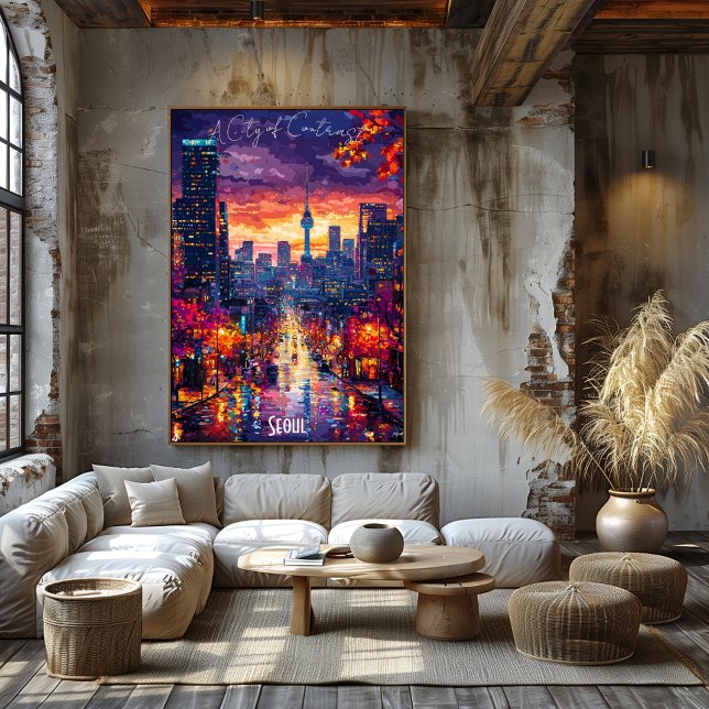 Seoul Skyline Poster - Dynamic Korean Wall Art (Von Creator hochgeladen)
