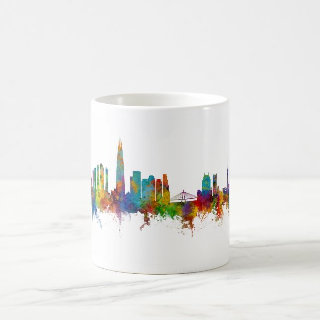 Seoul Skyline South Korea Kaffeetasse (Mittel)
