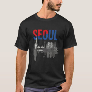 Seoul Skyline Südkorea Stadtlandschaft Reise Souve T-Shirt