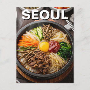 Seoul South Korea Bibimbap Postkarte