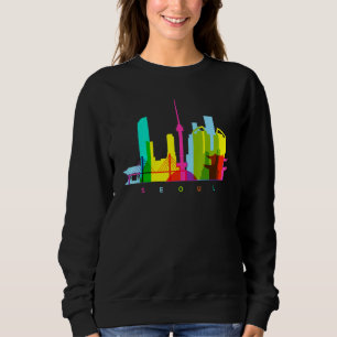 Seoul South Korea farbenfrohe südkoreanische Skyli Sweatshirt