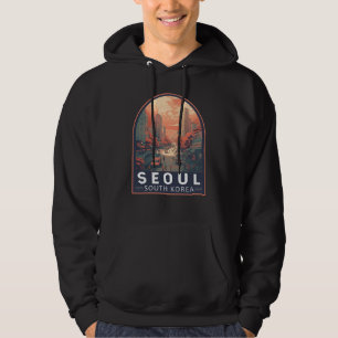 Seoul South Korea Illustration Art Vintages Abzeic Hoodie
