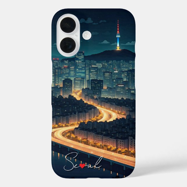 Seoul South Korea Night View Case-Mate iPhone Hülle (Rückseite)