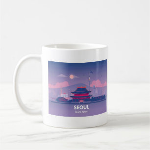 Seoul South Korea Pastel Travel Design Kaffeetasse