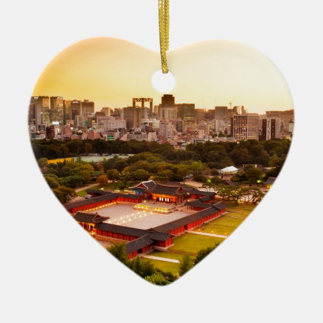 Seoul South Korea Skyline Keramikornament (Vorne)