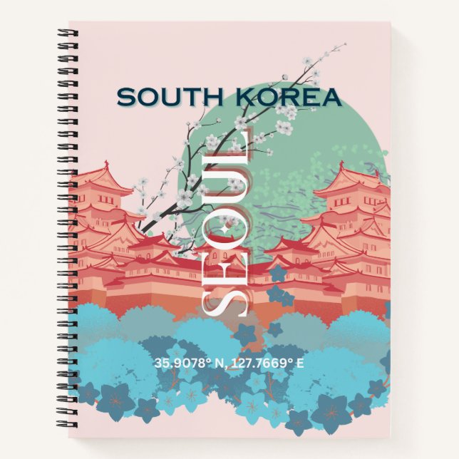 Seoul South Korea Travel Art Notizbuch (Vorderseite)