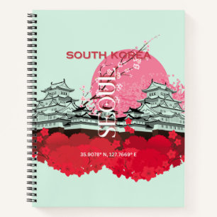 Seoul South Korea Travel Art Notizbuch