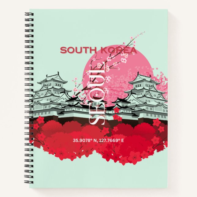 Seoul South Korea Travel Art Notizbuch (Vorderseite)