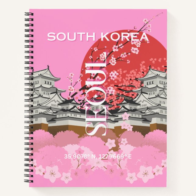 Seoul South Korea Travel Art Notizbuch (Vorderseite)