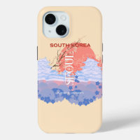Seoul South Korea Travel Art, Pastel