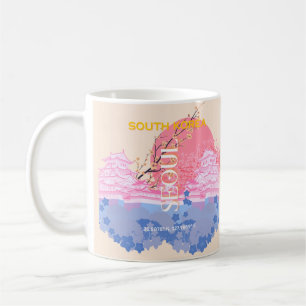 Seoul South Korea Travel Art, Pastel Kaffeetasse