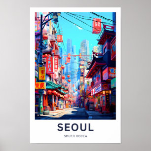 Seoul South Korea Travel Print Poster