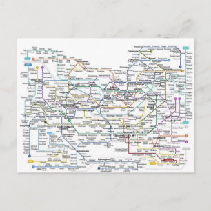 Seoul Subway Map Postkarte