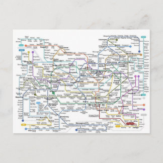 Seoul Subway Map Postkarte
