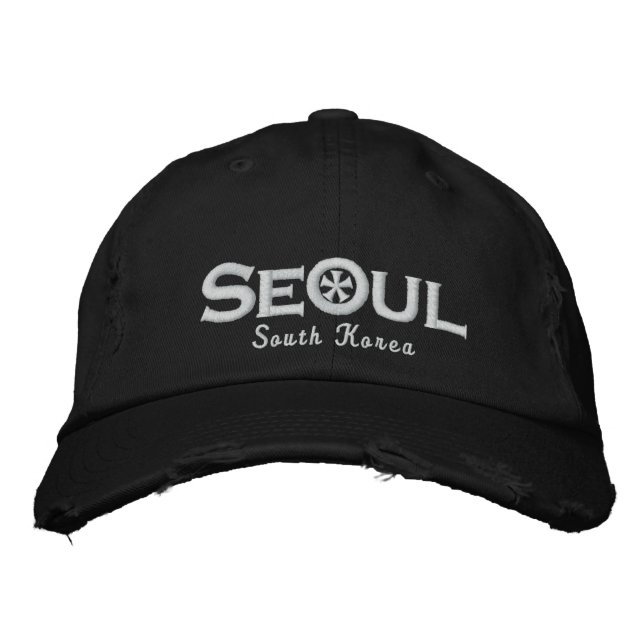 Seoul - Südkorea Bestickte Kappe (Vorderseite)