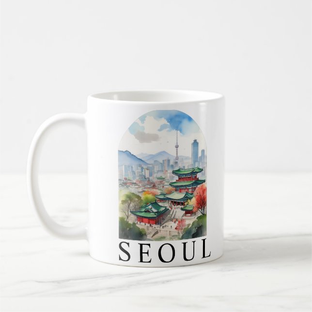 Seoul, Südkorea Kaffeetasse (Links)