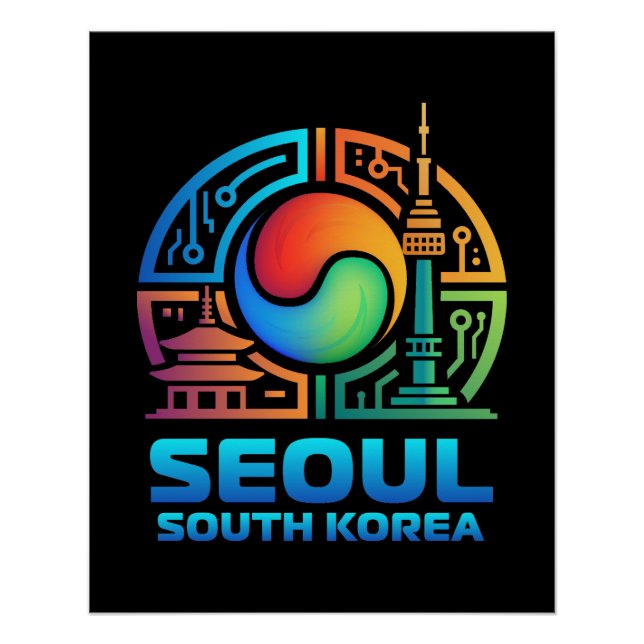 Seoul Südkorea Poster (Vorderseite)