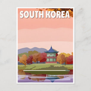 Seoul Südkorea Reise Kunst Vintage Retro Postkarte