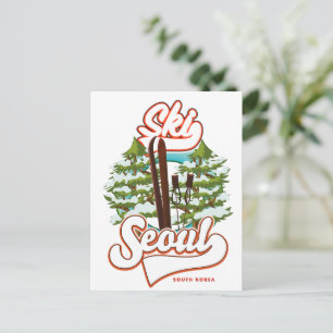Seoul Südkorea Skilogo Postkarte