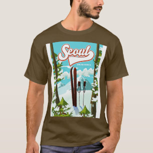 Seoul Südkorea Skiposter T-Shirt