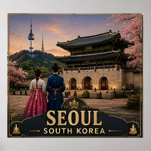 🏙️ Seoul Südkorea Urlaubserinnerung Für Reisende Poster