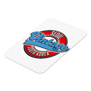 Seoul Südkorea Vintages Logo Magnet