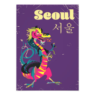 Seoul Südkoreas Reiseplakat Fotodruck