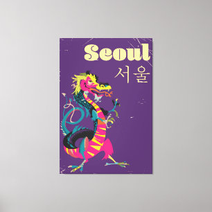 Seoul Südkoreas Reiseplakat Leinwanddruck