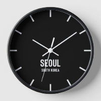 Seoul Time Zone Newsroom Wall Clock