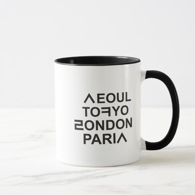 SEOUL TOKYO LONDON PARIS TASSE (Rechts)