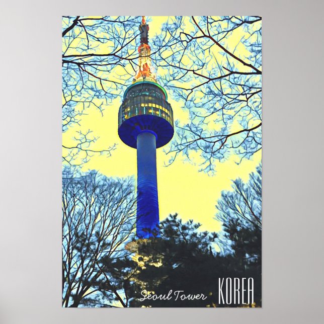 Seoul Tower Korea - Reisefotografie Poster (Vorne)