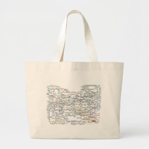 Seoul-Untergrundbahn-Karte Jumbo Stoffbeutel