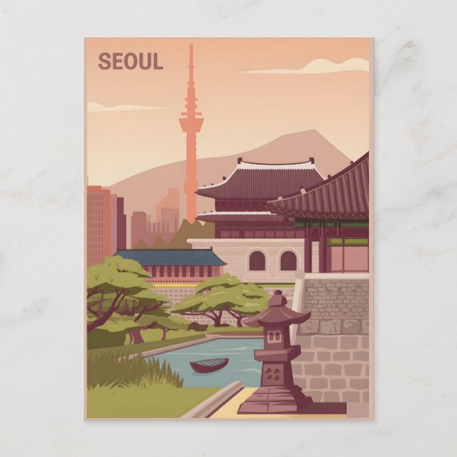 Seoul Vintag Postkarte (Vorderseite)