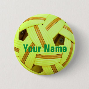 Sepak Takraw Ball Yellow Sports Button