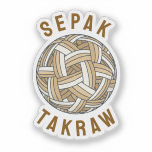 Sepak Takraw geflochtener Ball Aufkleber