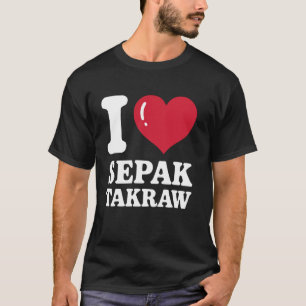 Sepak Takraw Spieler Sport Fuß Volleyball Footvoll T-Shirt
