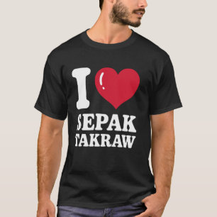 Sepak Takraw Spieler Sport Fuß Volleyball Fußvolle T-Shirt