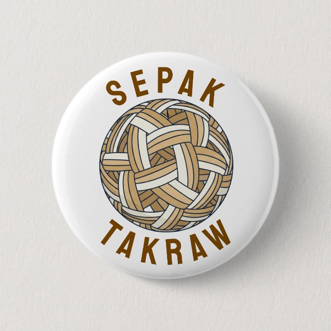 Sepak Takraw Woven Ball Button (Vorderseite)