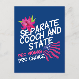 Separate Cooch und Staat Funny Pro Wahl Postkarte