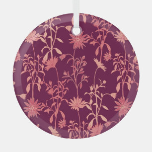 Separate Elemente: Floral Vintage Ornament Aus Glas