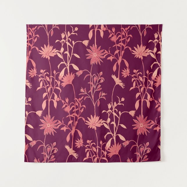 Separate Elemente: Floral Vintage Wandteppich (Vorderseite)