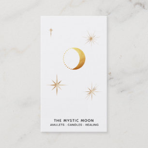 *~* Separate Gold Lunar Stars Mystic Moon Luna Visitenkarte