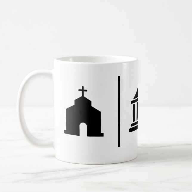 Separate Kirche und Staat Kaffeetasse (Links)