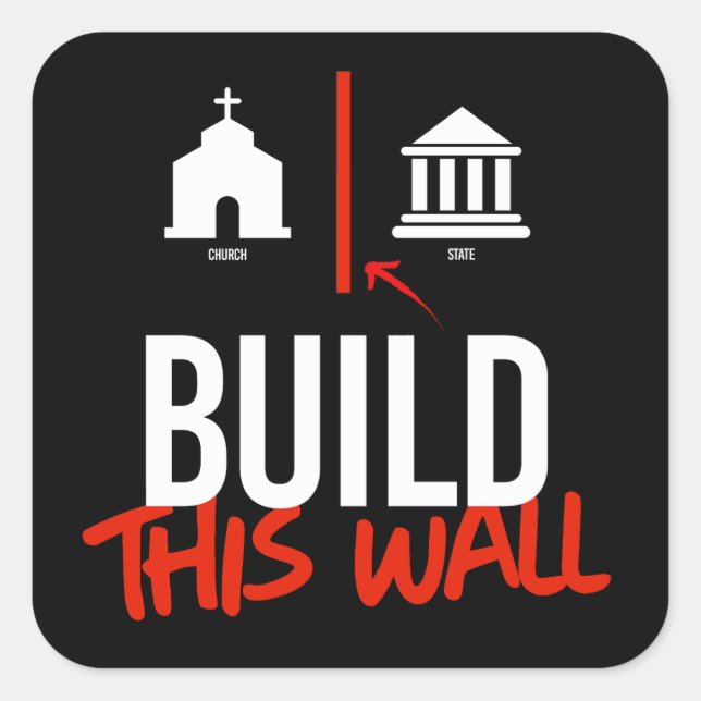 Separate Kirche und Staat Quadratischer Aufkleber (Vorderseite)