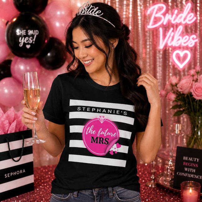 Sephora Thema Zukunft Mrs Bride Tri-Blend Shirt (Bride Future Mrs. tee)