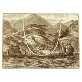 Sepia-Abgetönter Panoramablick Funchals Madeira Große Geschenktüte