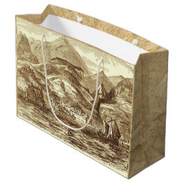 Sepia-Abgetönter Panoramablick Funchals Madeira Große Geschenktüte